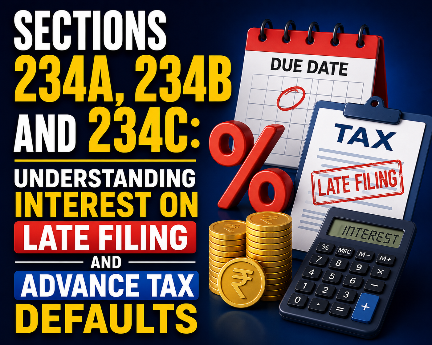 Sections 234A, 234B And 234C: Understanding Interest On Late Filing And Advance Tax Defaults
